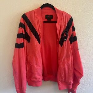 Jordan Coral and Black Bomber Jacket